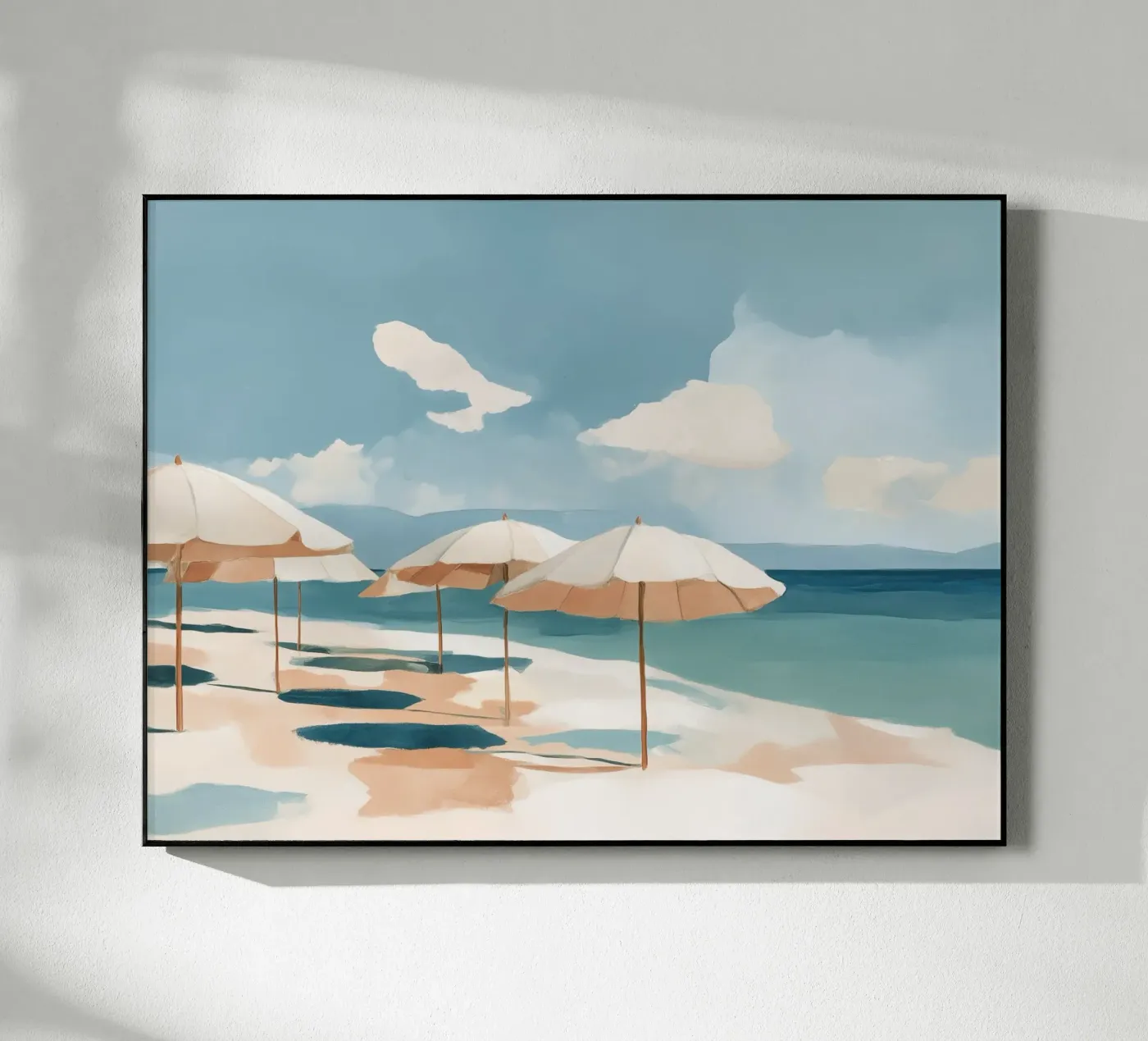 Beach Umbrellas Acryl-Glas von softsoul