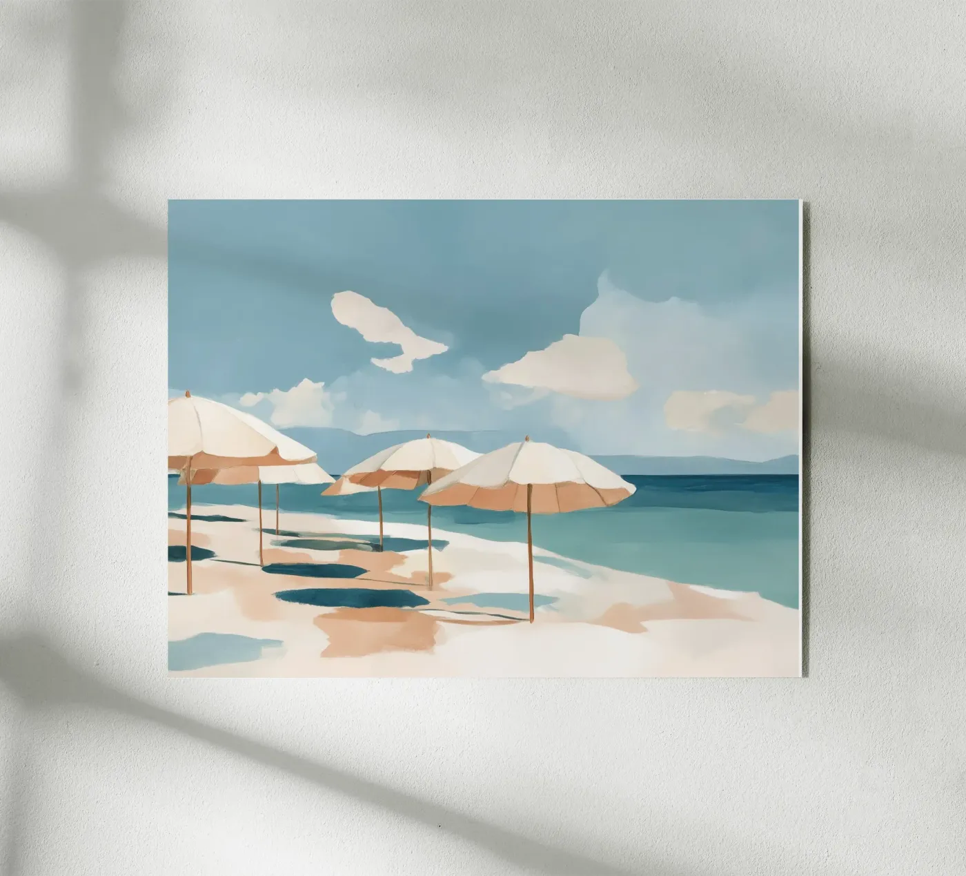 Beach Umbrellas Acryl-Glas von softsoul