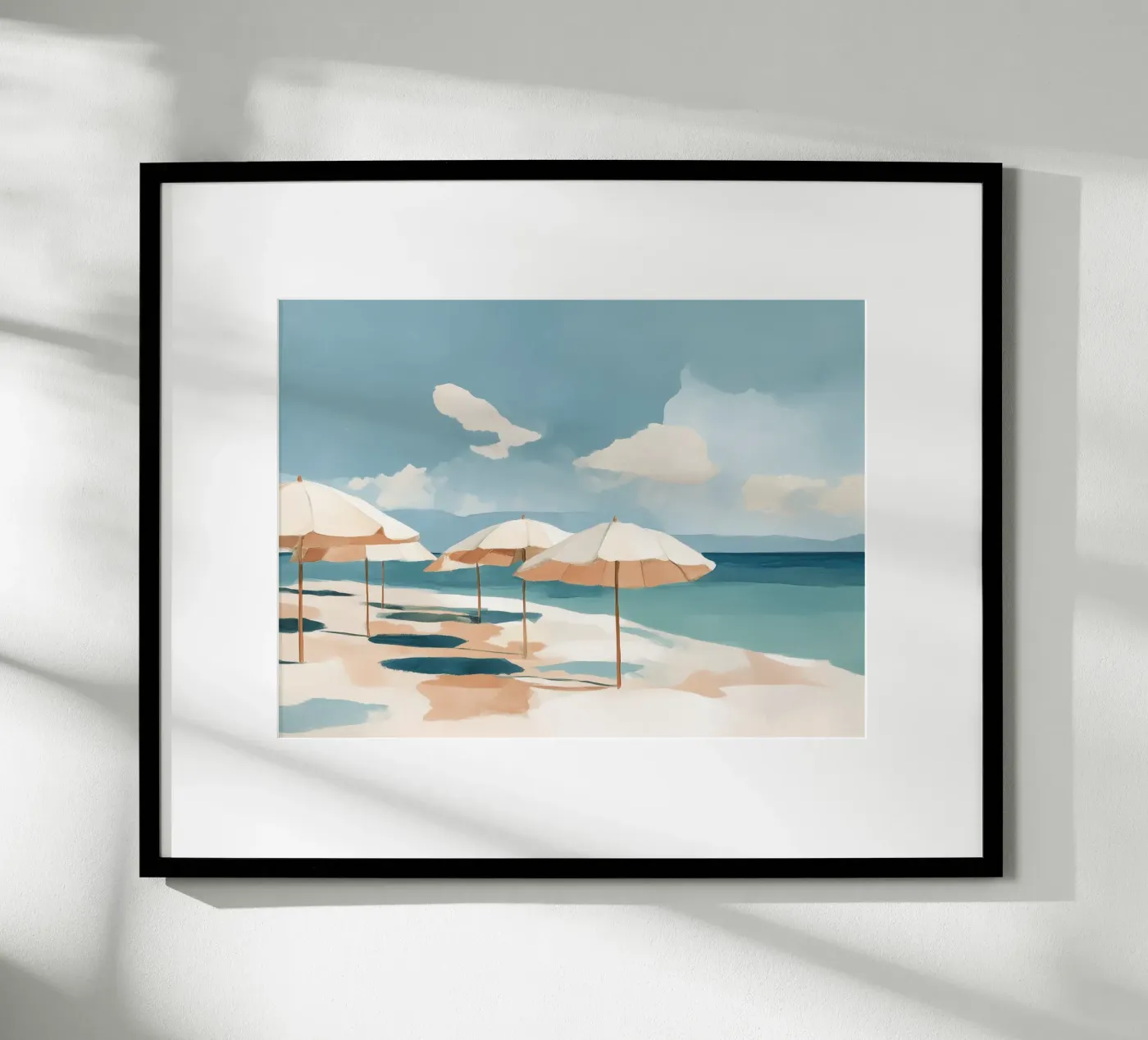 Beach Umbrellas poster van softsoul
