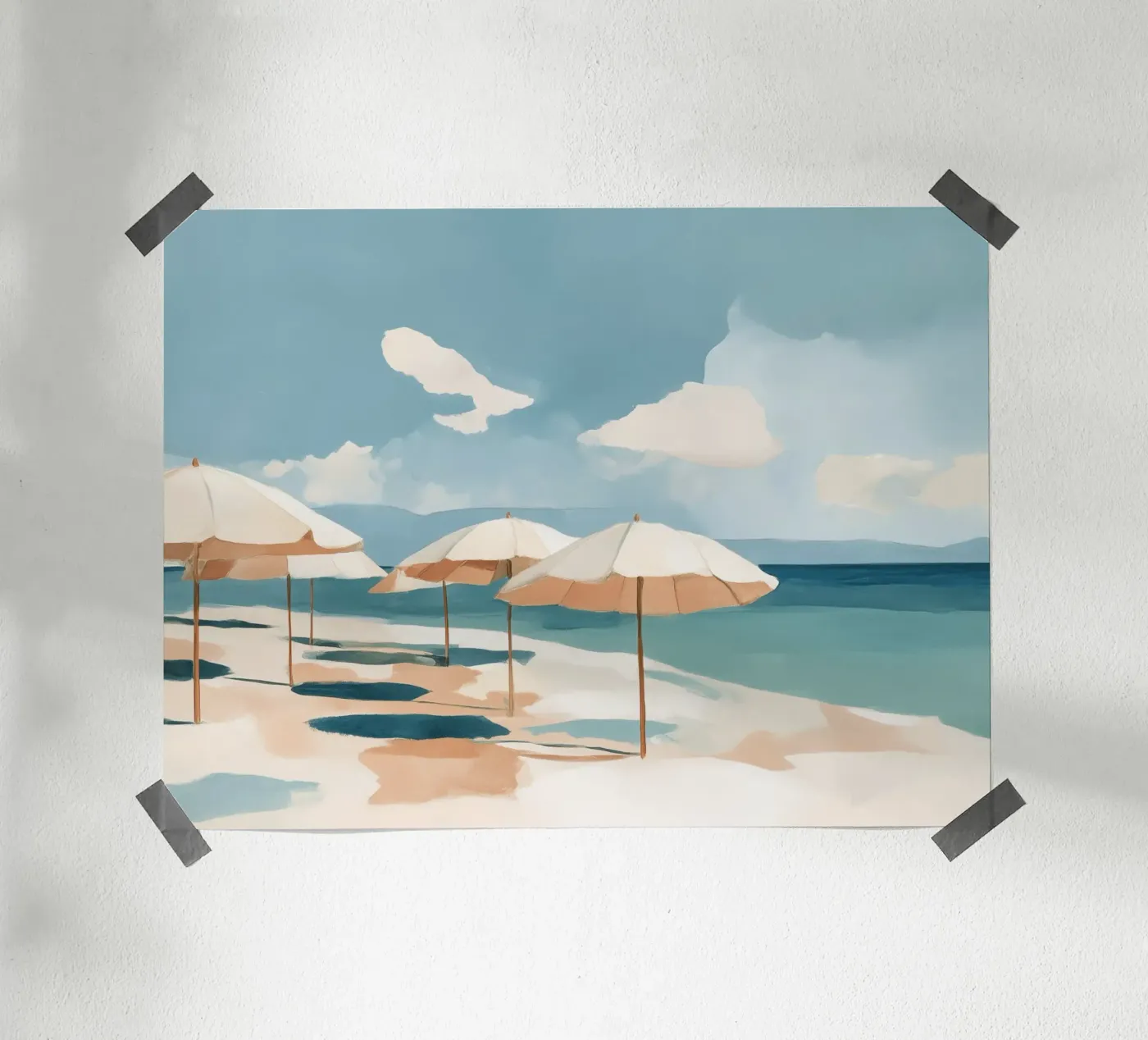 Beach Umbrellas poster van softsoul