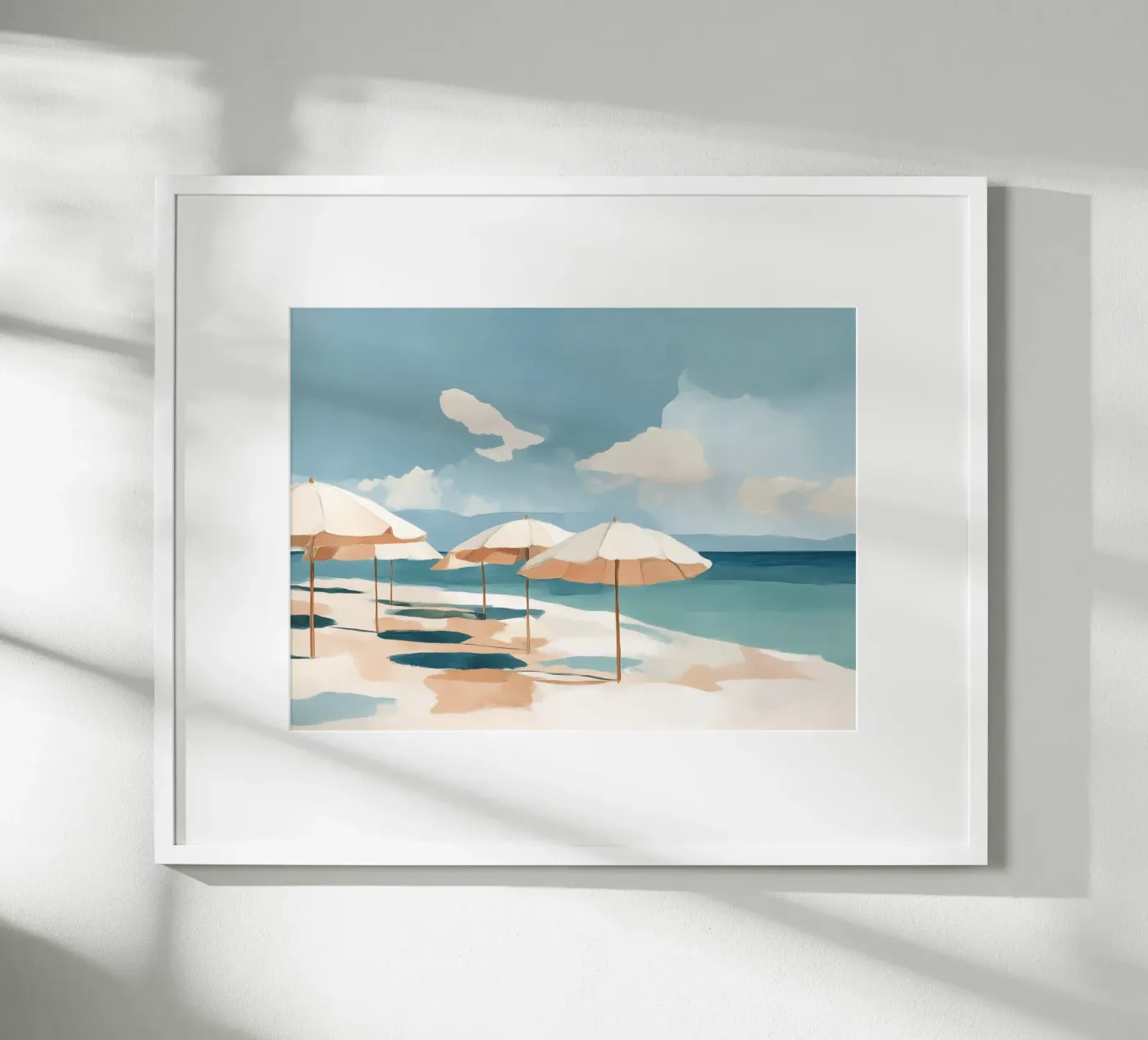 Beach Umbrellas poster van softsoul