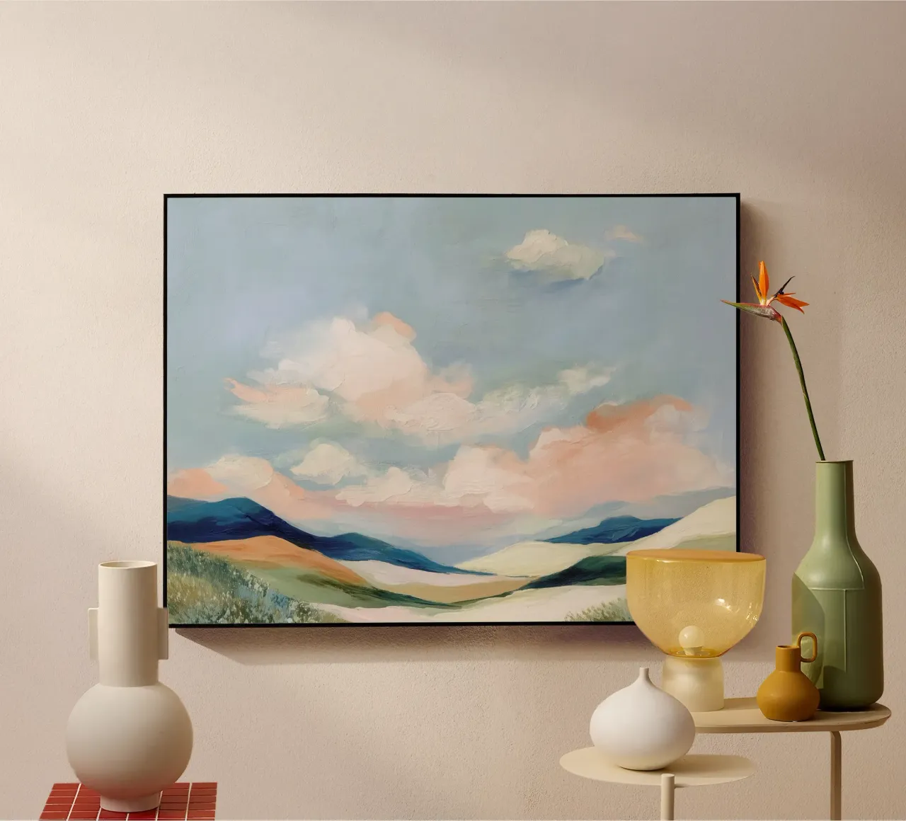 Open sky with soft clouds plexiglass da softsoul