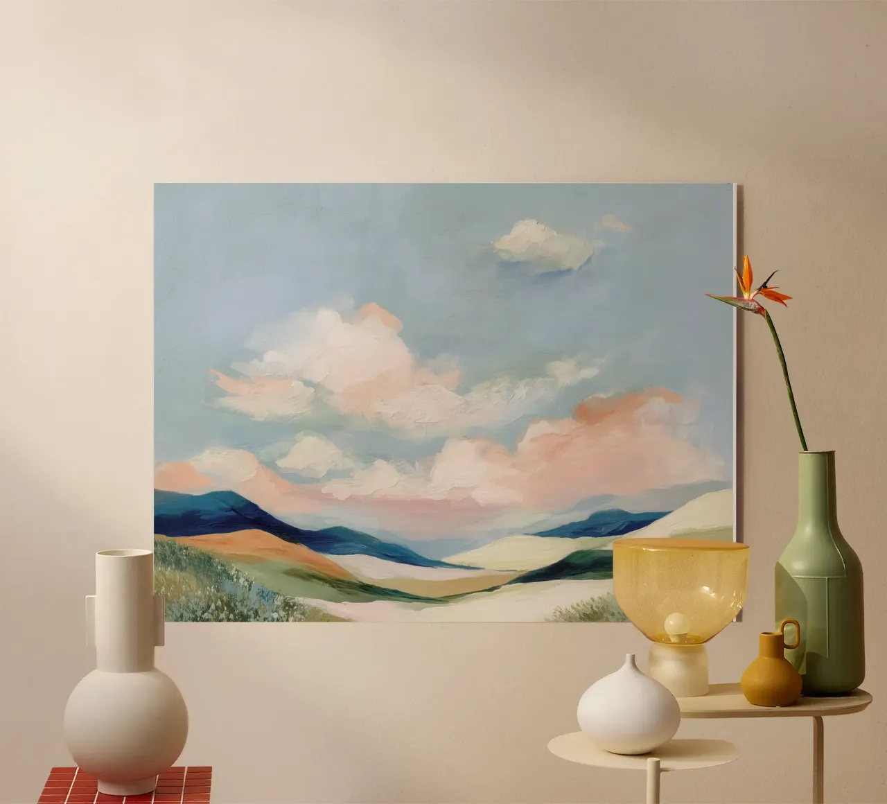 Open sky with soft clouds plexiglass da softsoul