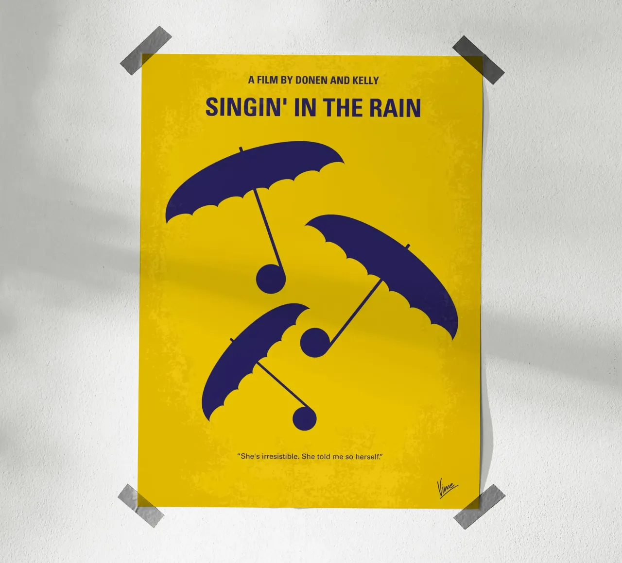 No254 My SINGIN IN THE RAIN minimal movie poster poster de Chungkong