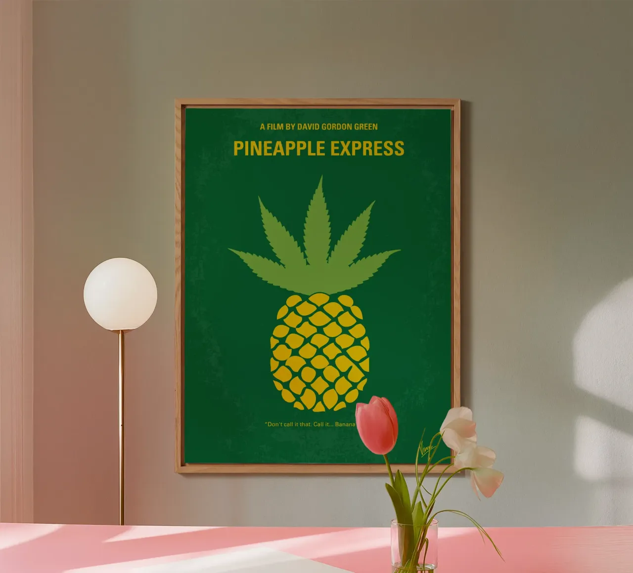 No264 My PINEAPPLE EXPRESS minimal movie poster alluminio dibond da Chungkong
