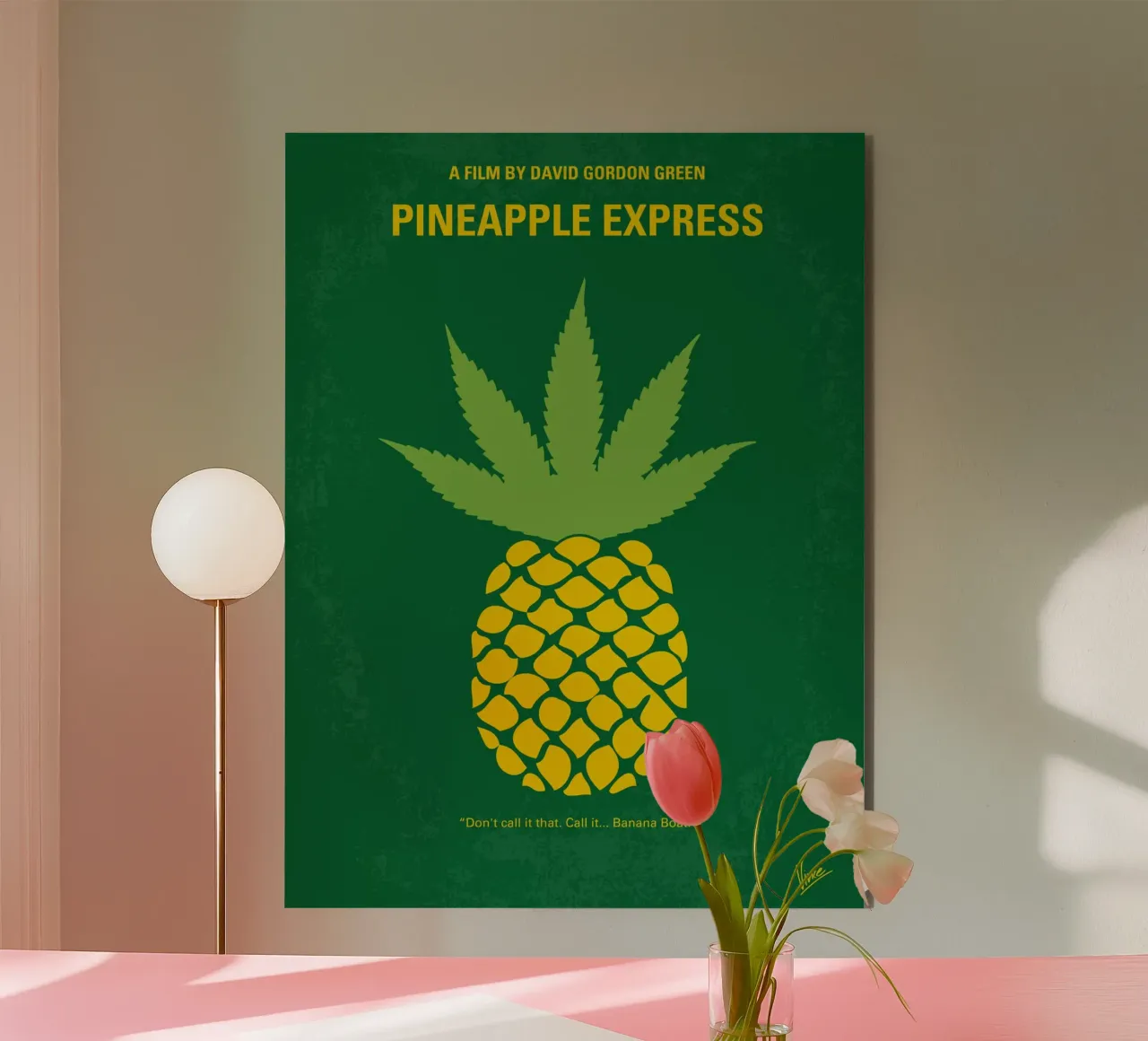 No264 My PINEAPPLE EXPRESS minimal movie poster alluminio dibond da Chungkong