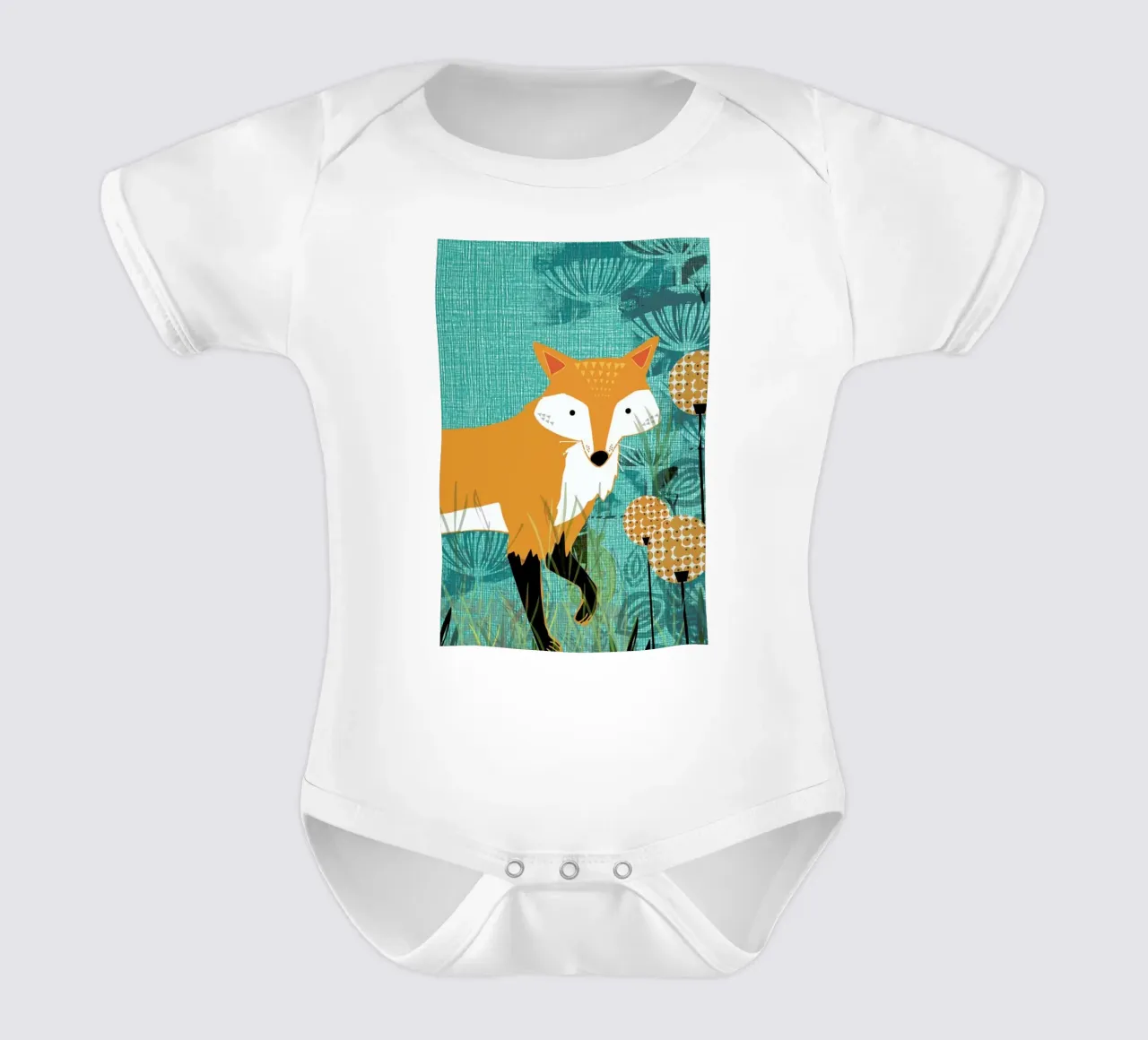 Tourquiose Fox body neonato maniche corte da Rocket68