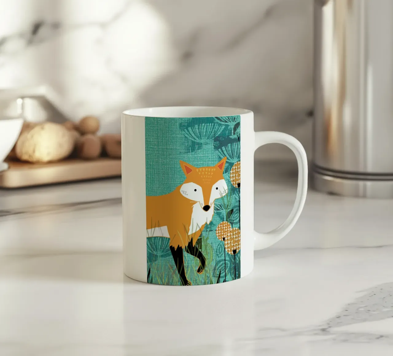 Tourquiose Fox tazza in ceramica da Rocket68