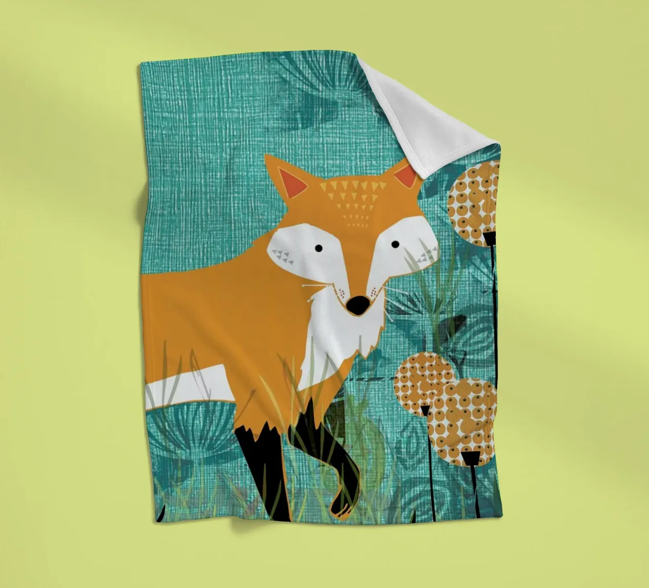 Tourquiose Fox coperta in pile da Rocket68