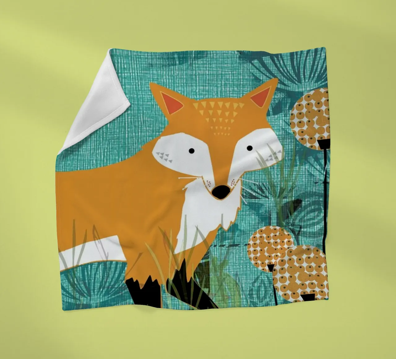 Tourquiose Fox coperta in pile da Rocket68