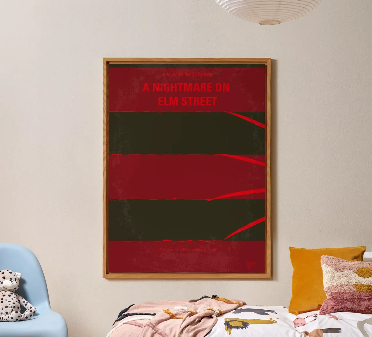 No265 My NIGHTMARE ON ELMSTREET minimal movie poster alluminio dibond da Chungkong