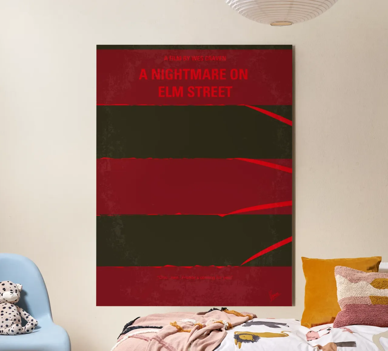 No265 My NIGHTMARE ON ELMSTREET minimal movie poster alluminio dibond da Chungkong