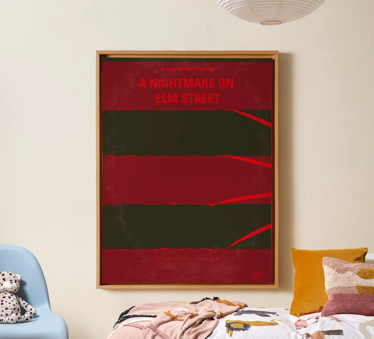 No265 My NIGHTMARE ON ELMSTREET minimal movie poster tela da Chungkong