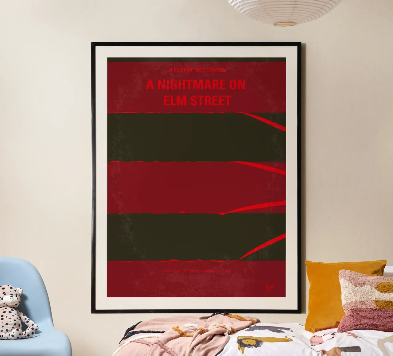 No265 My NIGHTMARE ON ELMSTREET minimal movie poster carta hahnemühle da Chungkong