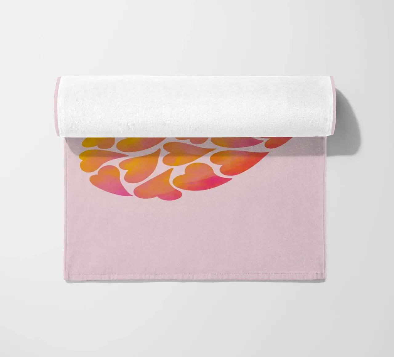 hearts beach towel by Andrea Dölling