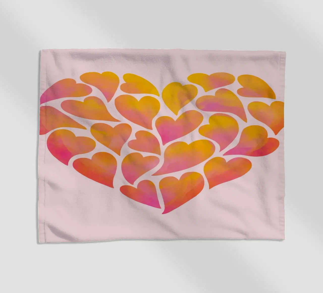 hearts beach towel by Andrea Dölling