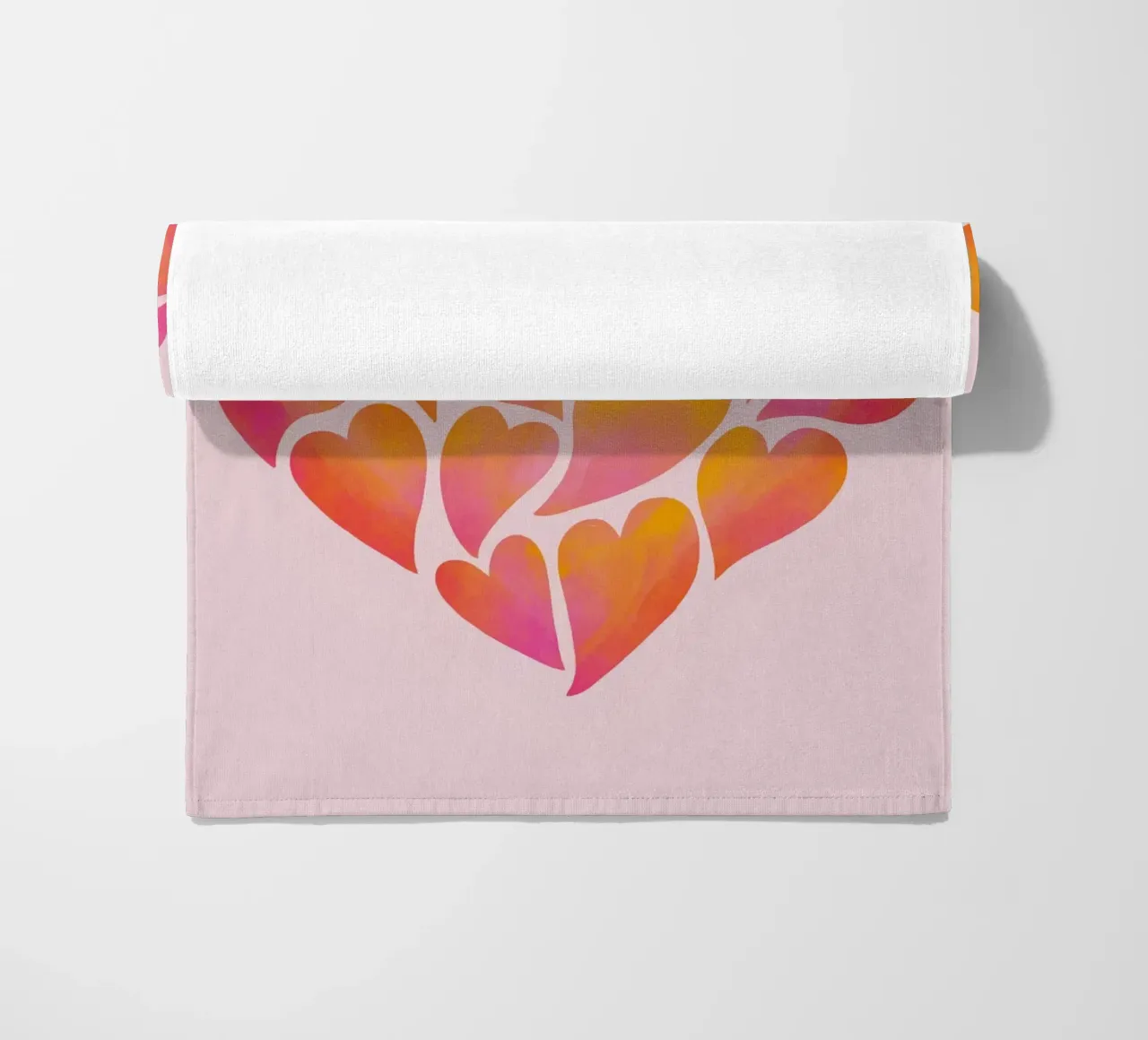 hearts beach towel by Andrea Dölling