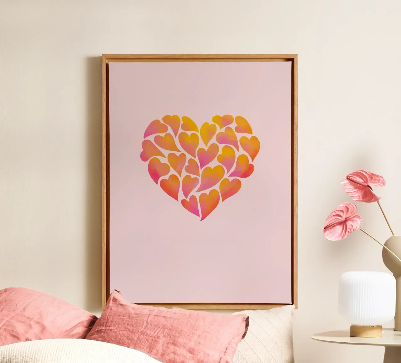 cuori tela da Andrea Dölling