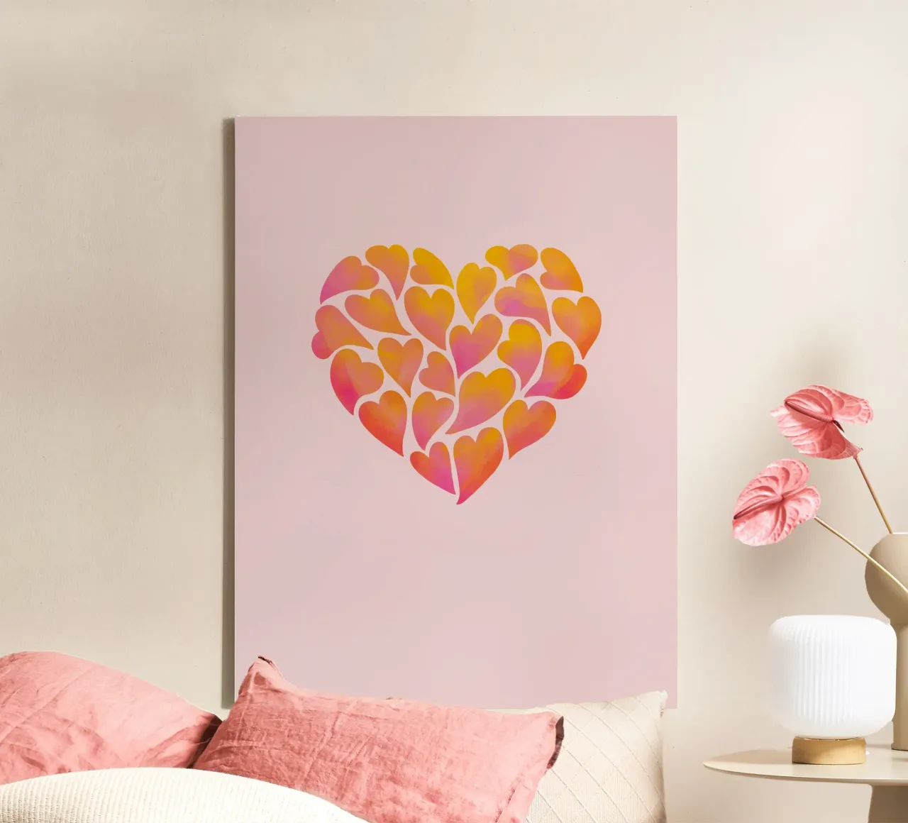 cuori tela da Andrea Dölling