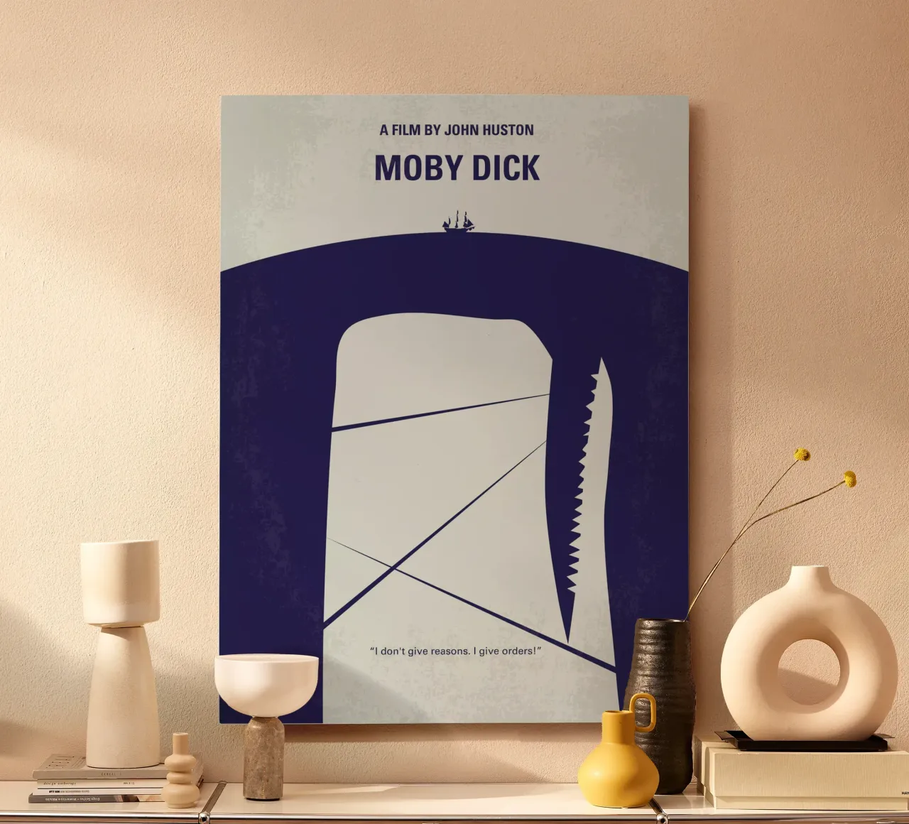 No267 My MOBY DICK minimal movie poster alluminio dibond da Chungkong