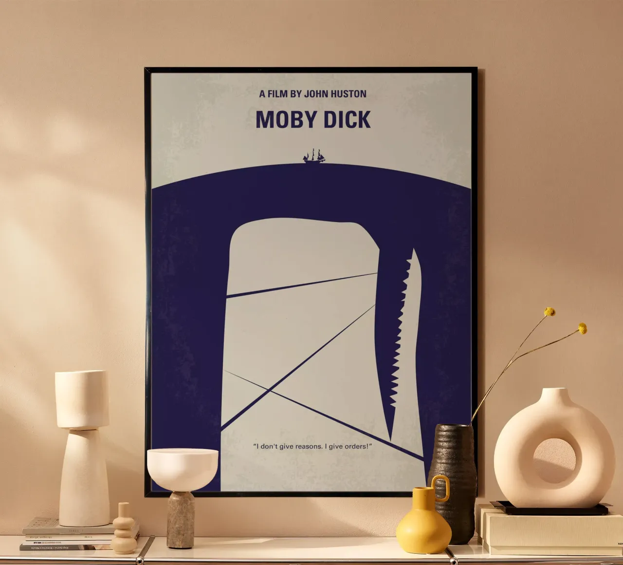 No267 My MOBY DICK minimal movie poster poster con telaio in plastica da Chungkong