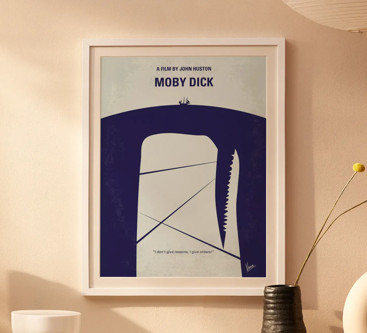 No267 My MOBY DICK minimal movie poster poster con telaio in plastica da Chungkong