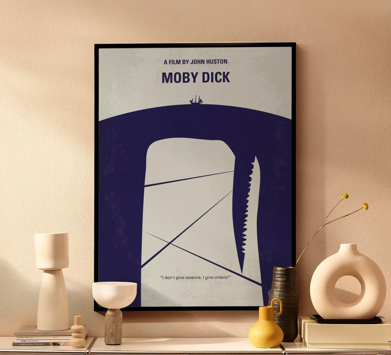 No267 My MOBY DICK minimal movie poster poster con telaio in plastica da Chungkong