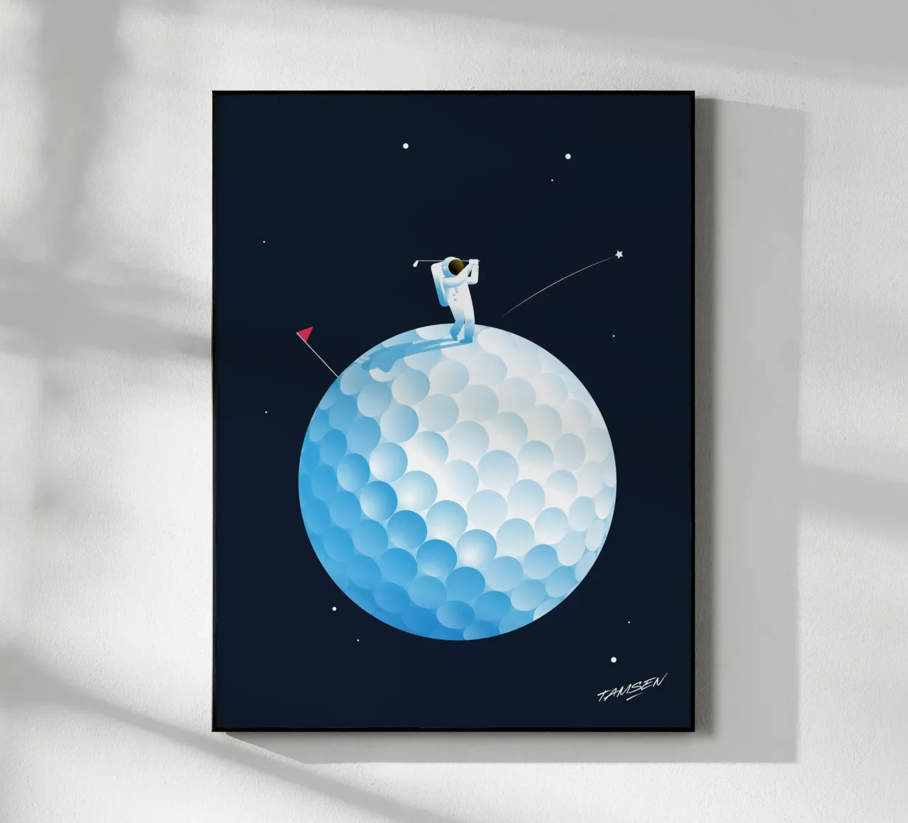 Golf sulla luna plexiglass da Tamsen Design
