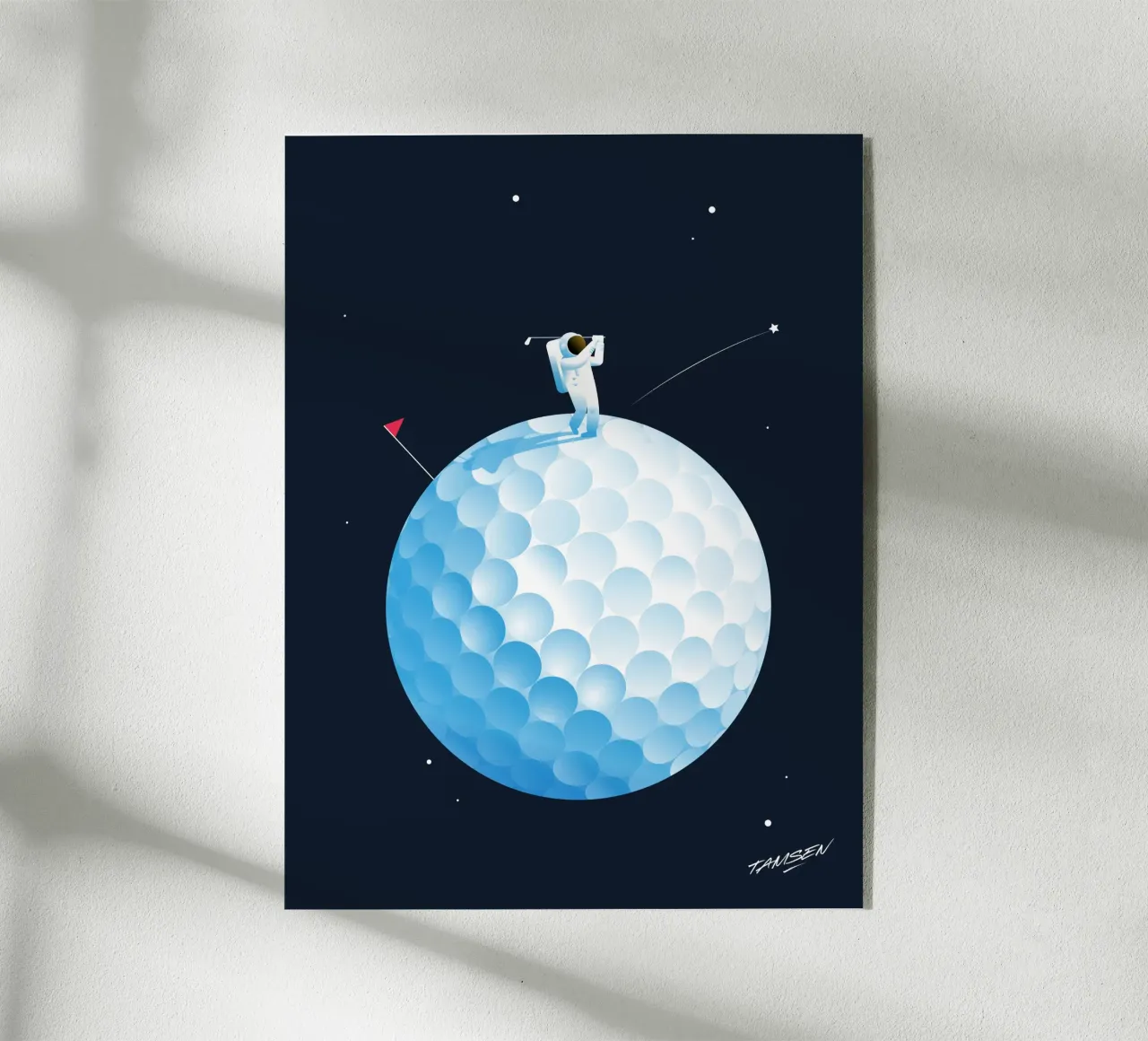 Golf sulla luna plexiglass da Tamsen Design