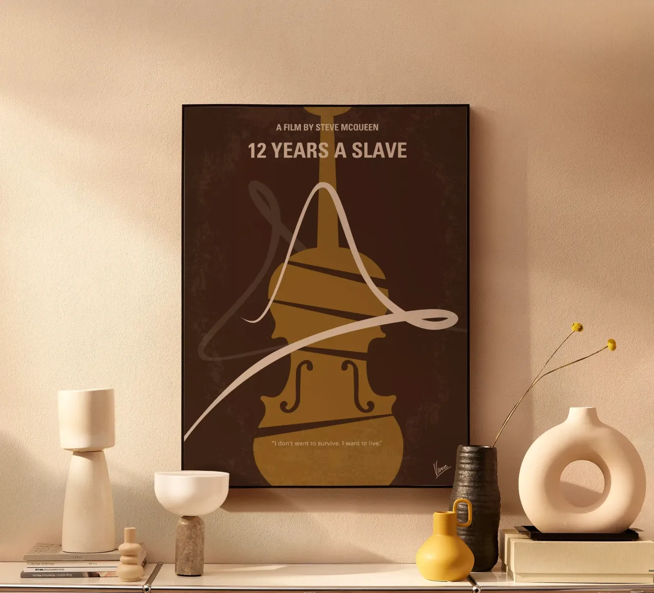 No268 My 12 years a slave minimal movie poster plexiglass da Chungkong