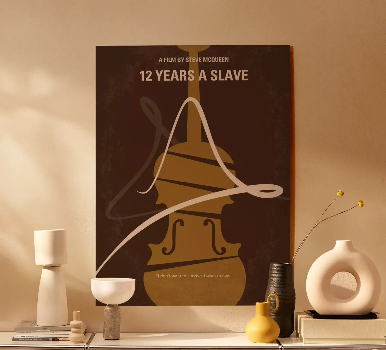 No268 My 12 years a slave minimal movie poster plexiglass da Chungkong