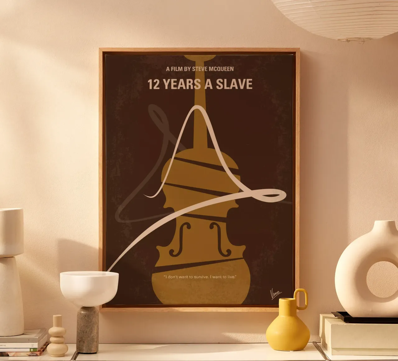 No268 My 12 years a slave minimal movie poster tela da Chungkong