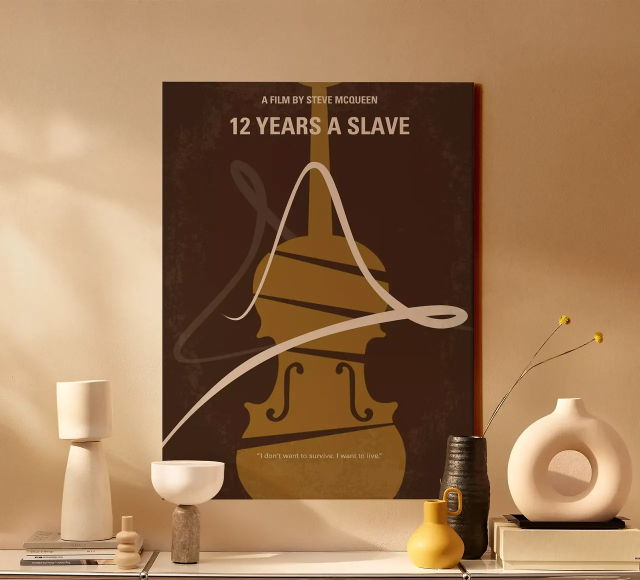 No268 My 12 years a slave minimal movie poster tela da Chungkong