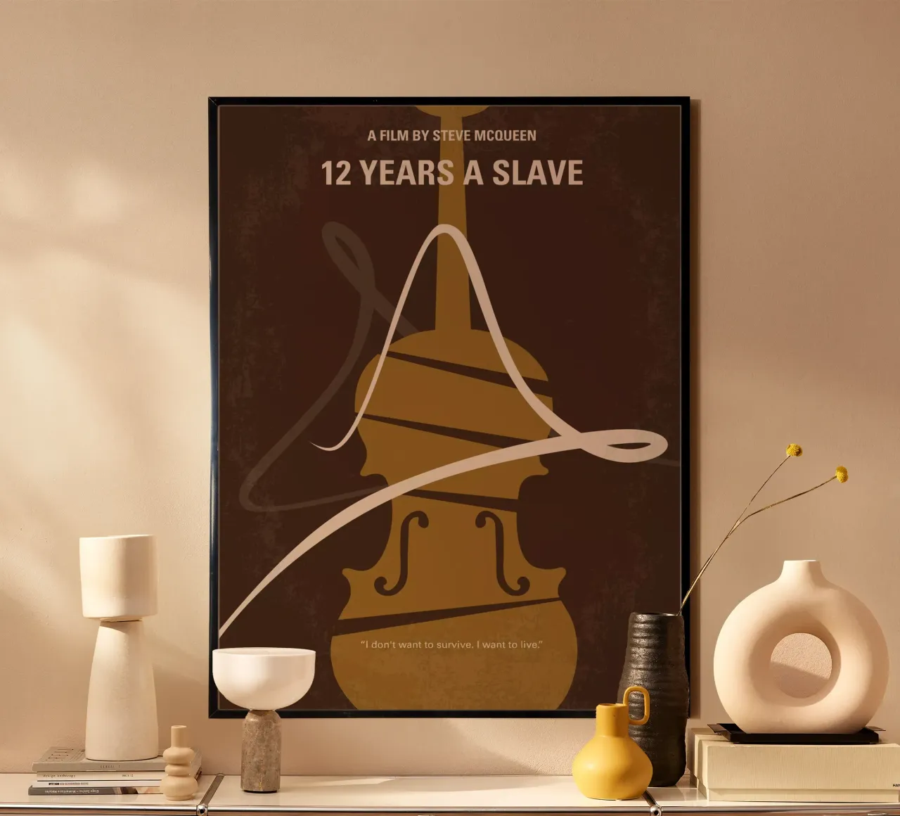 No268 My 12 years a slave minimal movie poster carta hahnemühle da Chungkong