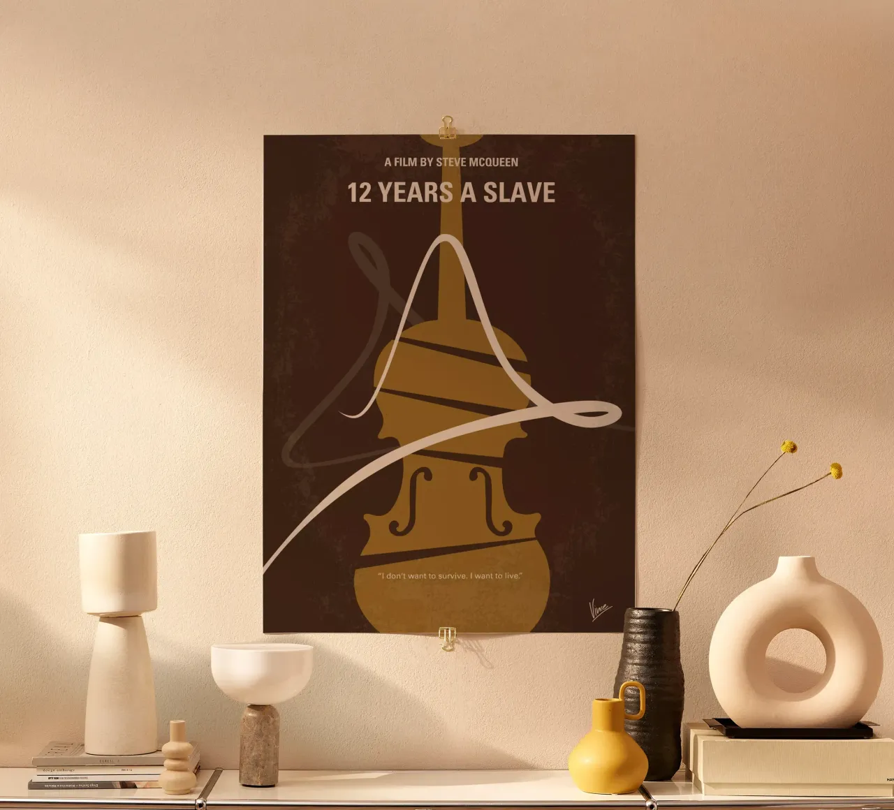 No268 My 12 years a slave minimal movie poster carta hahnemühle da Chungkong