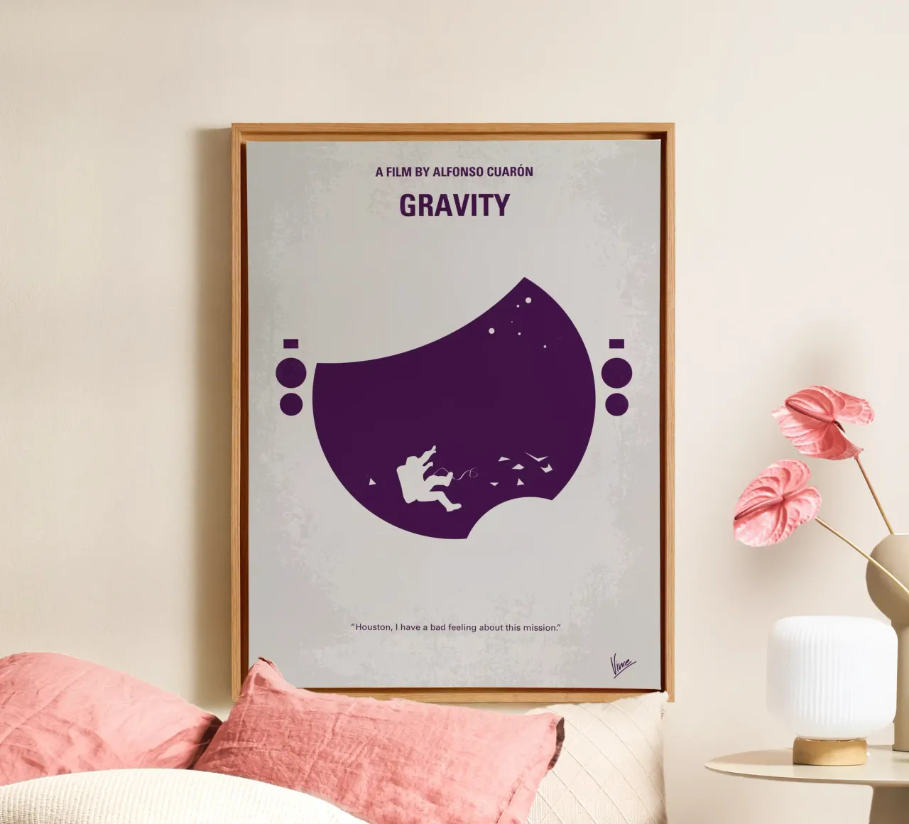 No269 My Gravity minimal movie poster tela con Cornice a cassetta da Chungkong