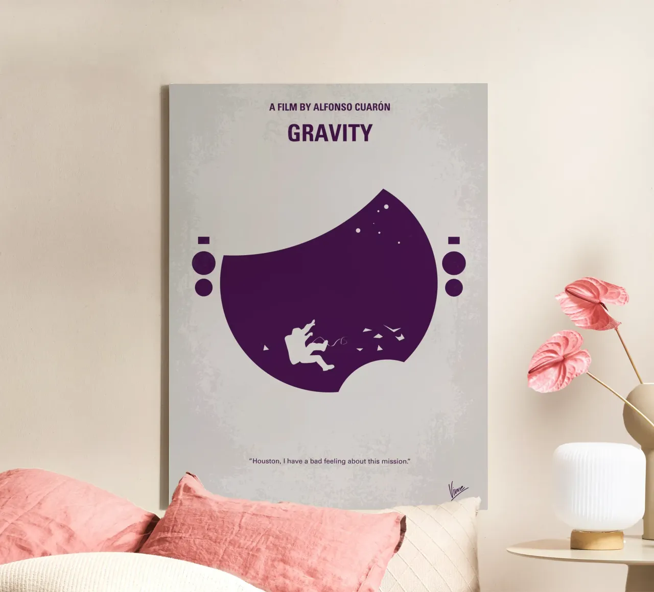 No269 My Gravity minimal movie poster tela con Cornice a cassetta da Chungkong