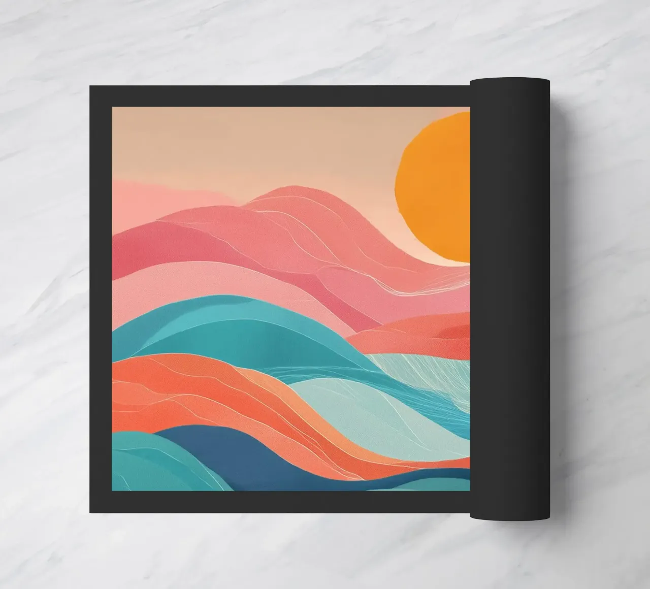 Sun Over Soft Waves doormat by Amelie Rose