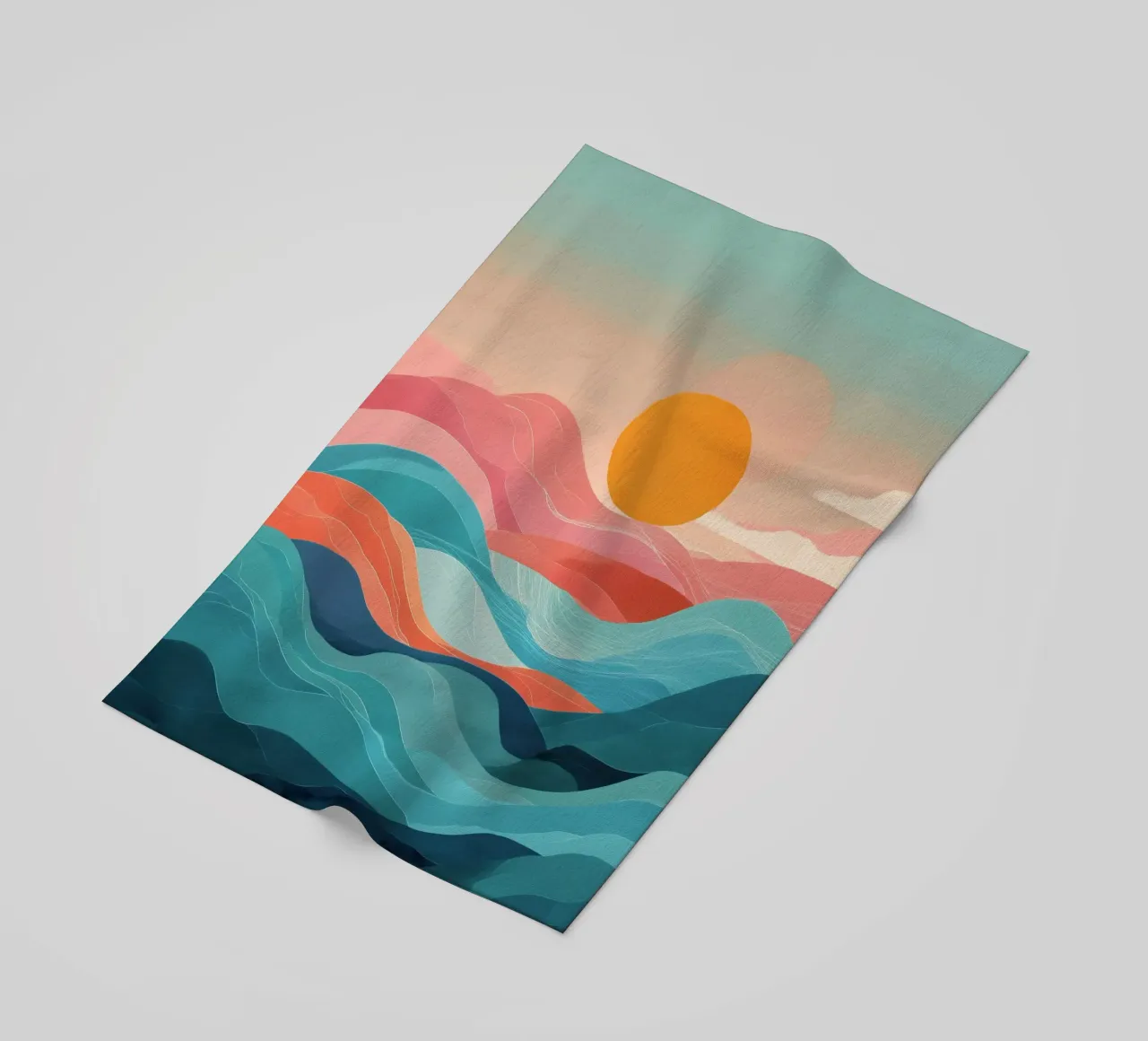 Sun Over Soft Waves telo mare da Amelie Rose