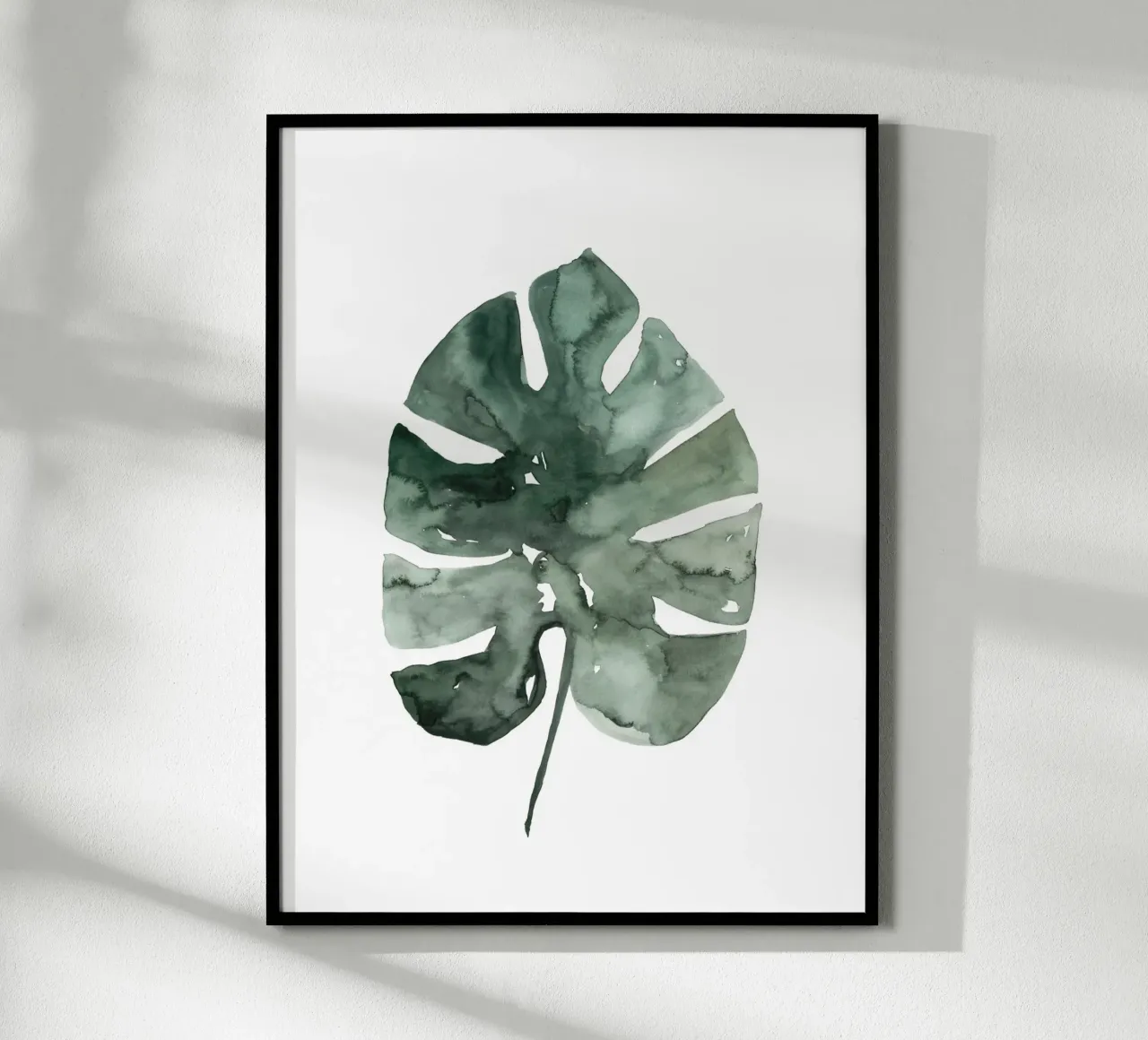 Monstera leaf poster by mantika studio