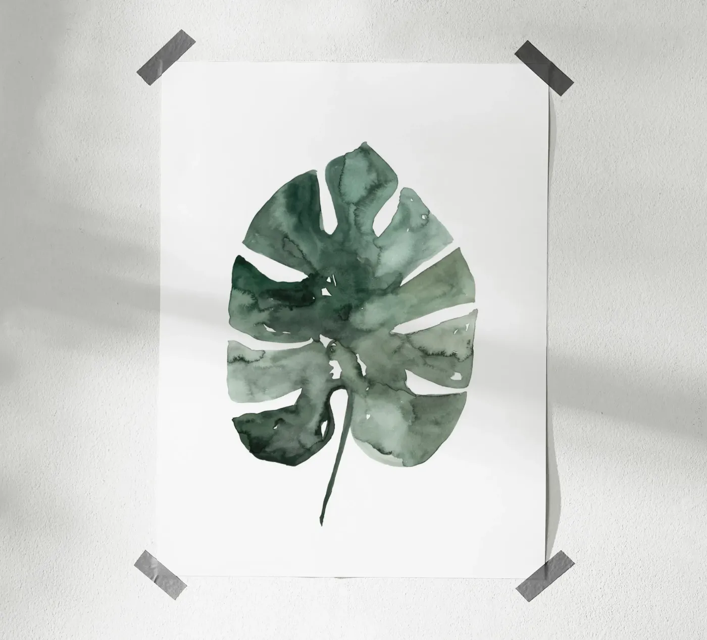 Feuille de monstera poster de mantika studio