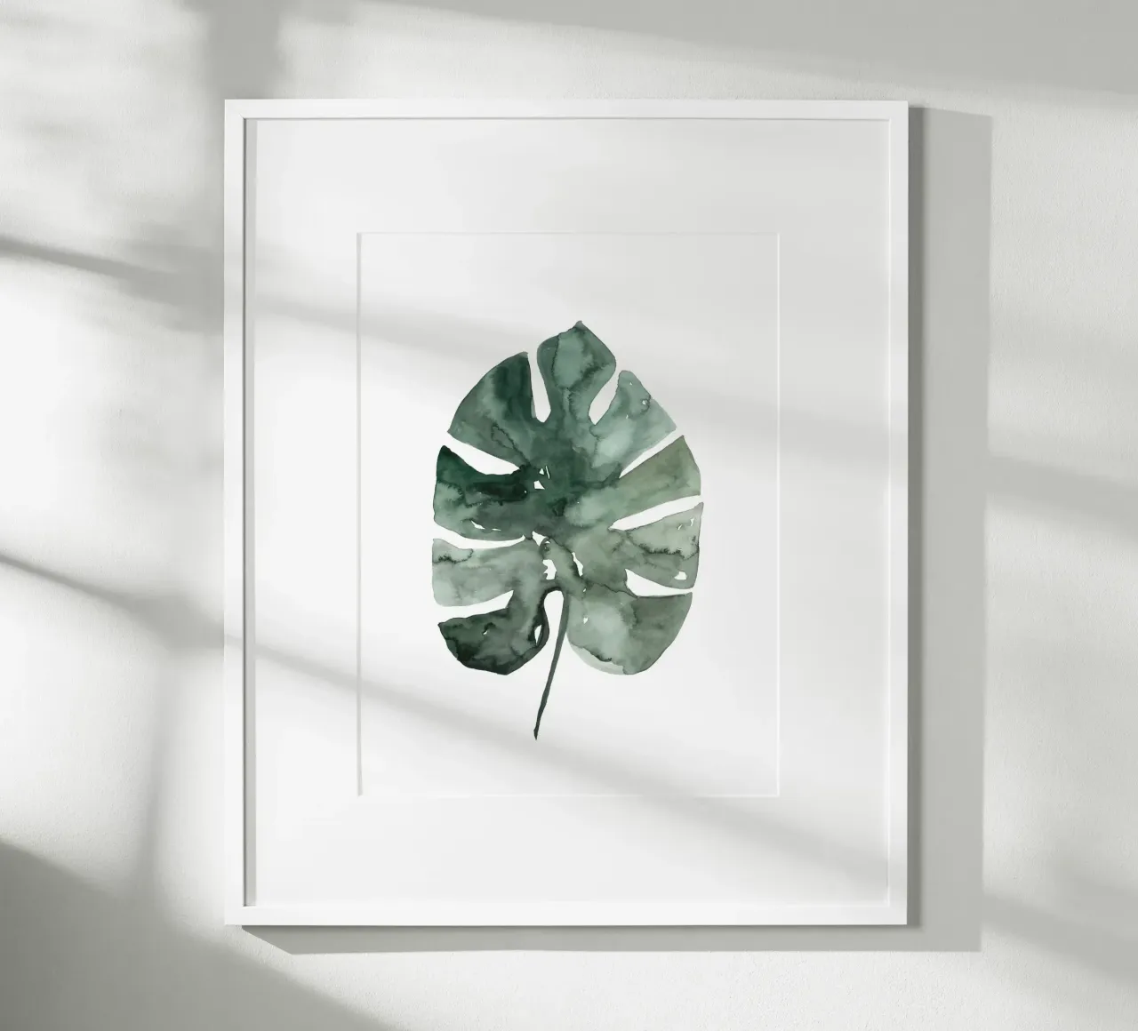 Monstera leaf poster by mantika studio