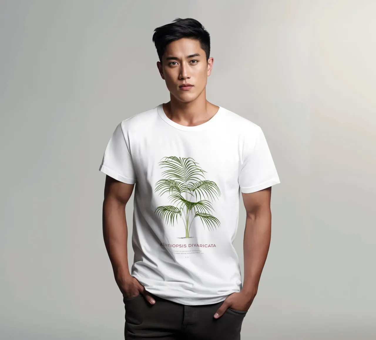 Palma Chambeyronia o Kentiopsis divaricata t-shirt da Vintagrafica