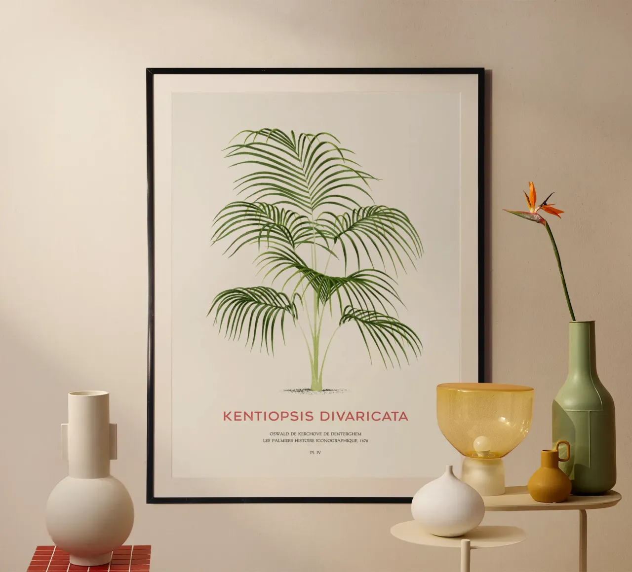 Chambeyronia-Palme oder Kentiopsis divaricata Hahnemühle von Vintagrafica