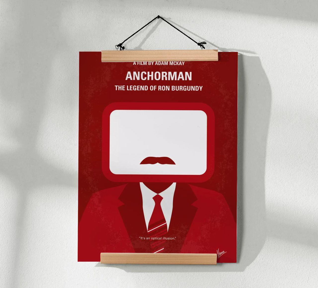 No278 My Anchorman Ron Burgundy minimal movie poster poster by Chungkong