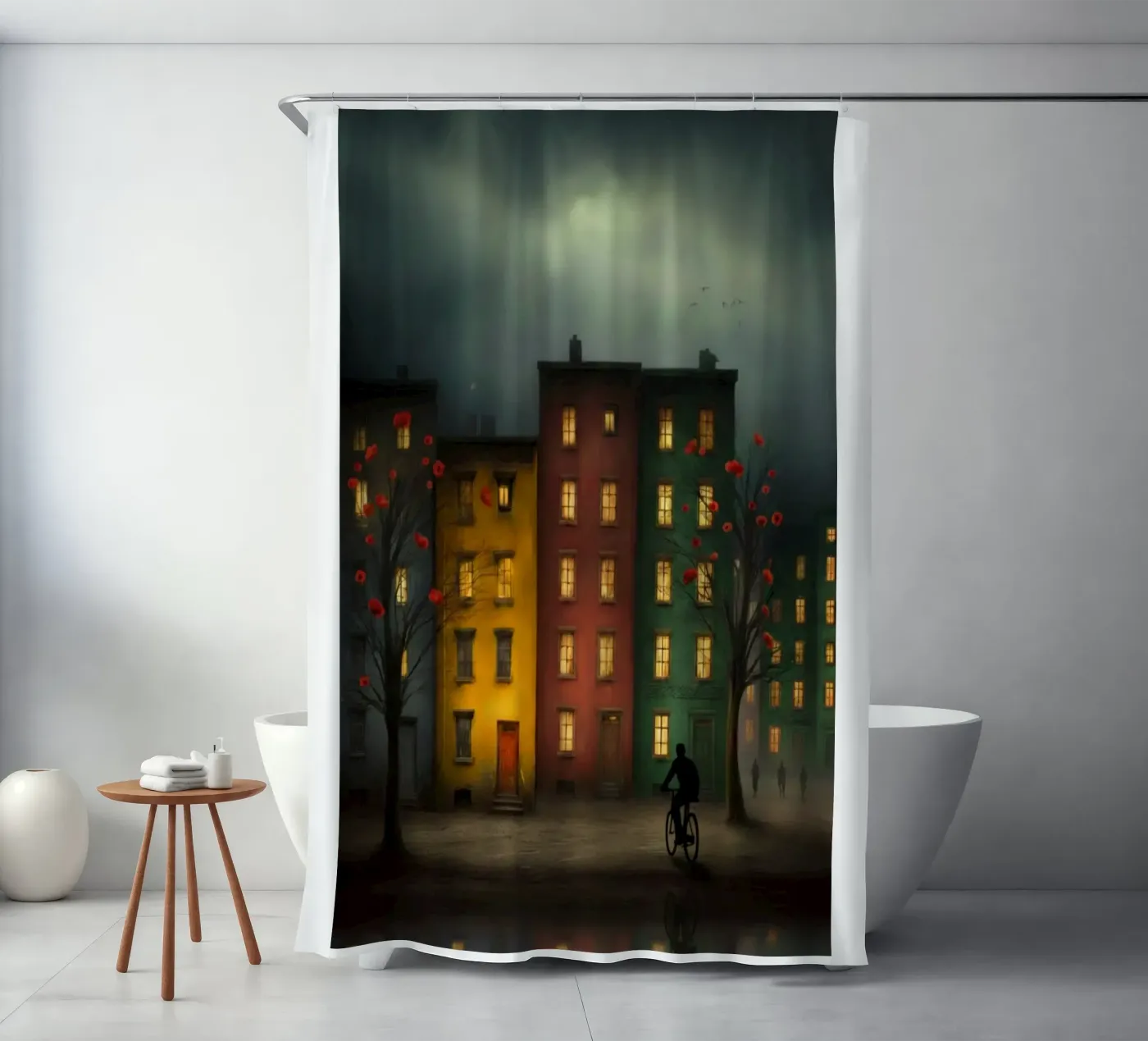 Desolate Cities Duschvorhang von vincenzomarzocchiartist