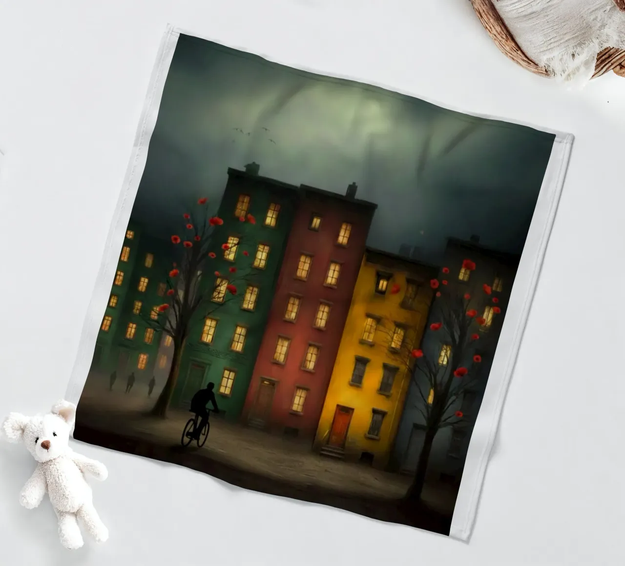 Desolate Cities Fleecedecke von vincenzomarzocchiartist