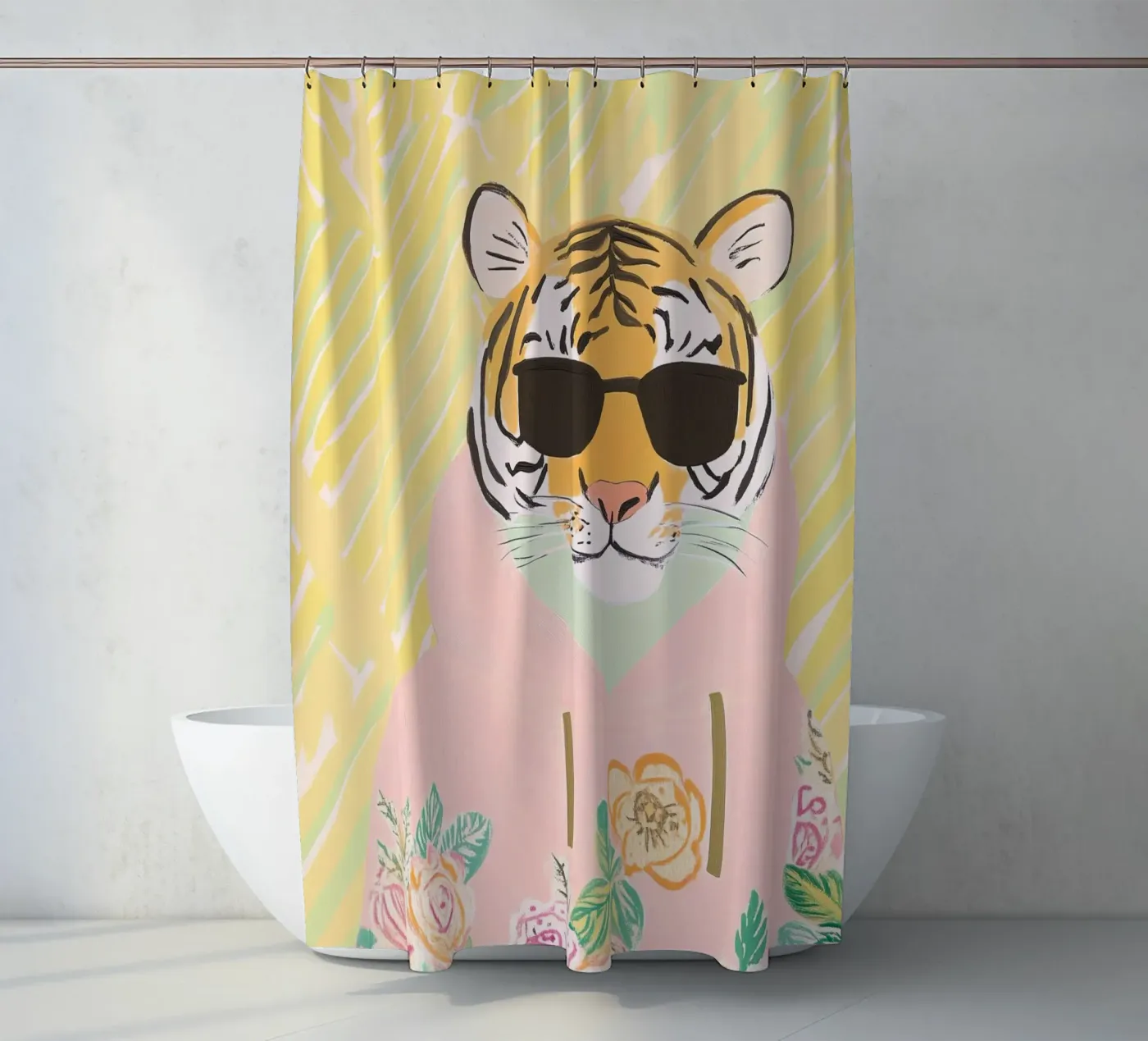 Modetiger Duschvorhang von Little Art Lab