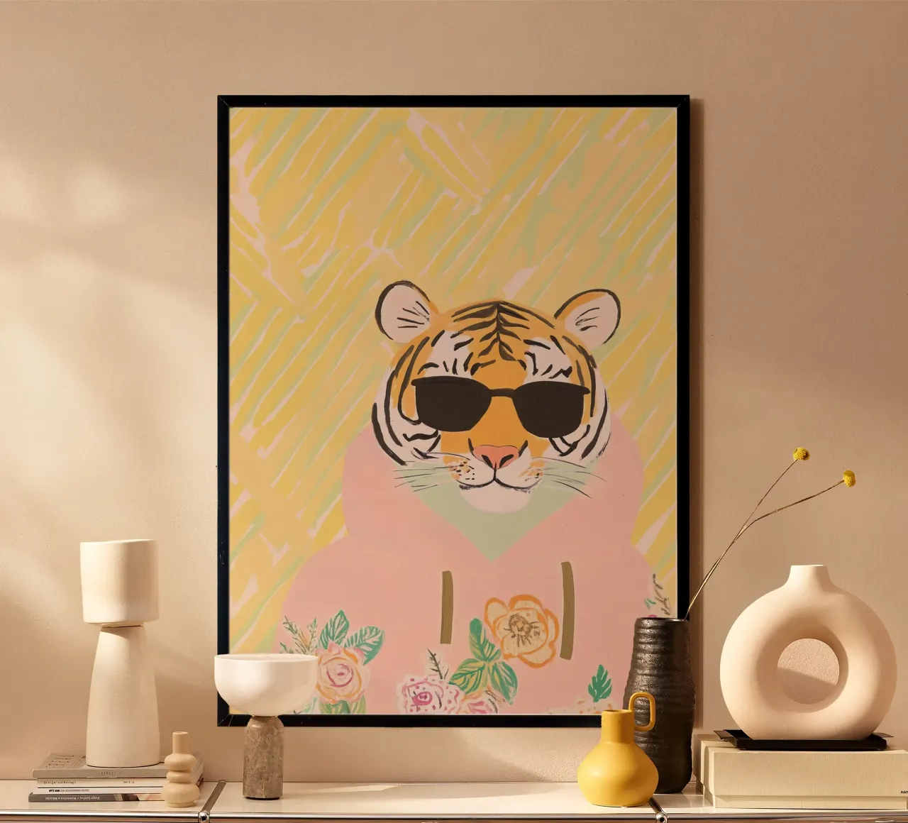 Fashion Tiger Poster von Little Art Lab