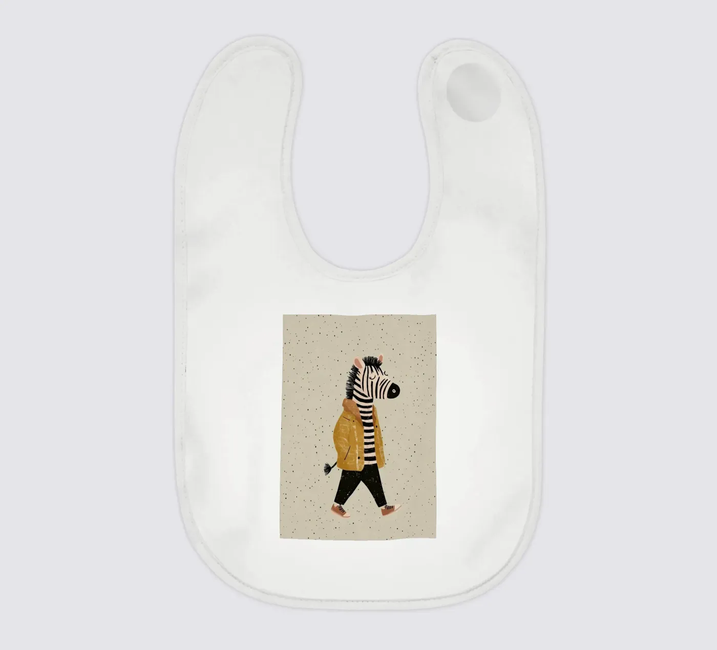 Zebra che cammina bavaglino da Little Art Lab